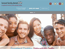 Tablet Screenshot of lemontfamilydental.com